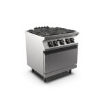 MARENO κουζίνα αερίου 4 εστιών με φούρνο αερίου GN 2/1 (750 mm)