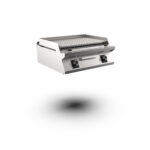 MARENO Gas charcoal grill 800 mm width top with lava rocks and stainless steel grid GL78GIT