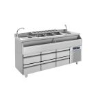 BAMBAS Barstation με ψυγείο 185 διπλού πόστου