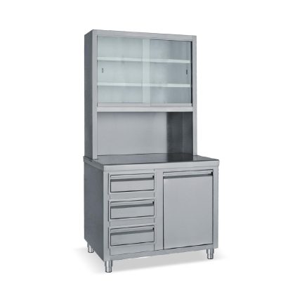 BAMBAS Ερμάριο με ποτηριέρα, συρτάρια και αμπάρι