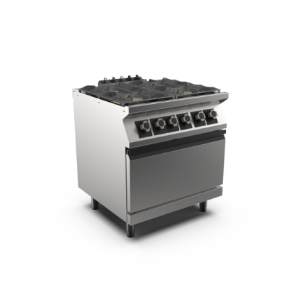 MARENO 4 εστίες αερίου με στατικό ηλεκτρικό φούρνο